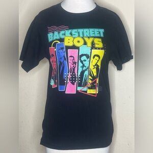 BACKSTREET BOYS OLD SKOOL TEE SHIRT HALLOWEEN READY -1 HIT SIDE MULTICOLORED SML